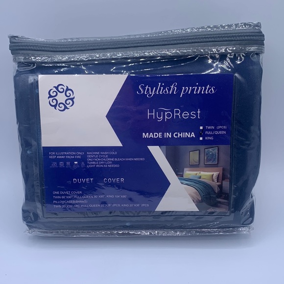 HYPREST Duvet Cover Full Queen Star Moon Galaxy Patterned - Picture 2 of 7